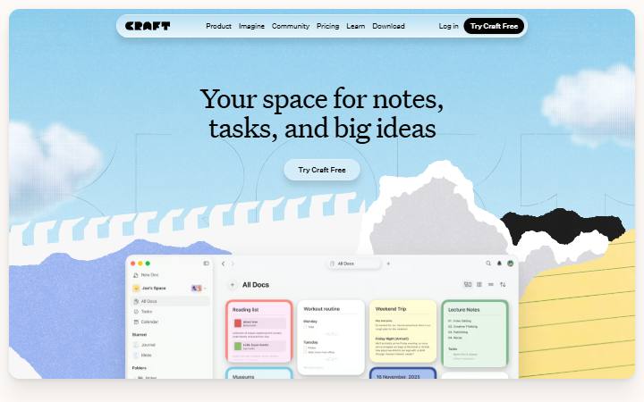 craft.do homepage as measured on October 21, 2026