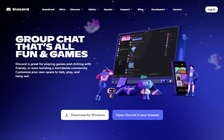 discord.com homepage as measured on October 21, 2026