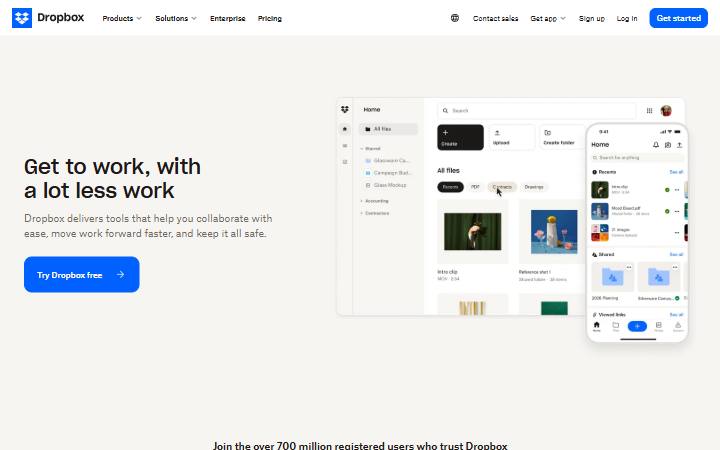 dropbox.com homepage as measured on October 21, 2026