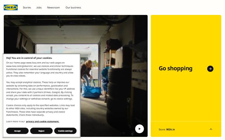 ikea.com homepage as measured on October 21, 2026
