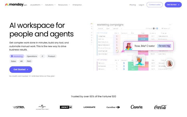 monday.com homepage