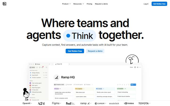notion.com homepage as measured on October 21, 2026