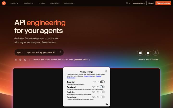 postman.com homepage