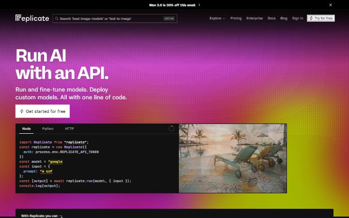 replicate.com homepage as measured on October 21, 2026
