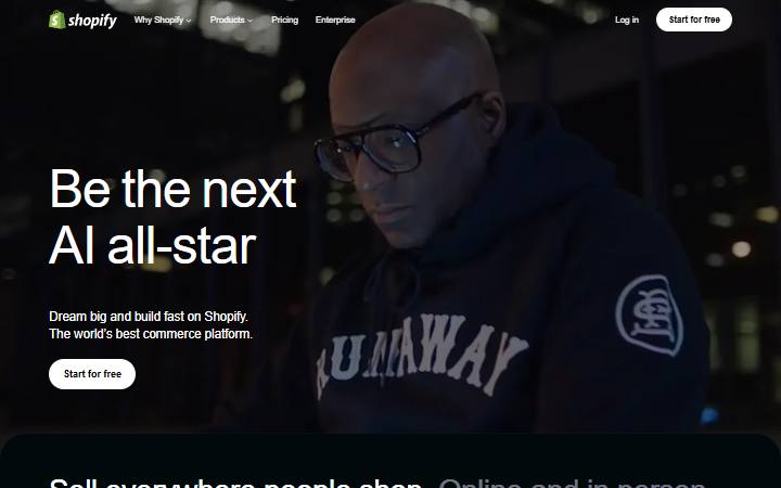 shopify.com homepage as measured on October 21, 2026