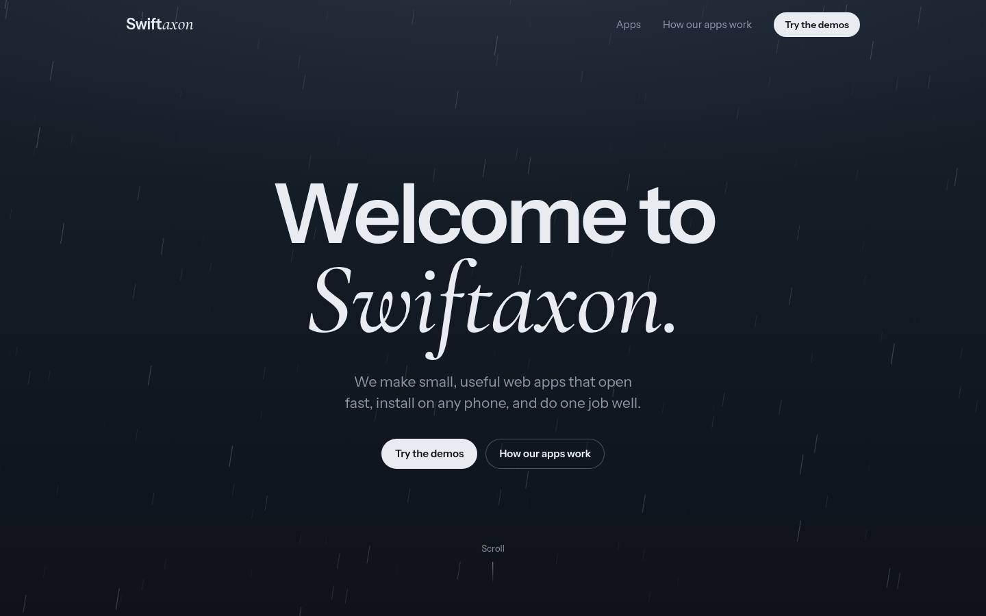 swiftaxon.com homepage