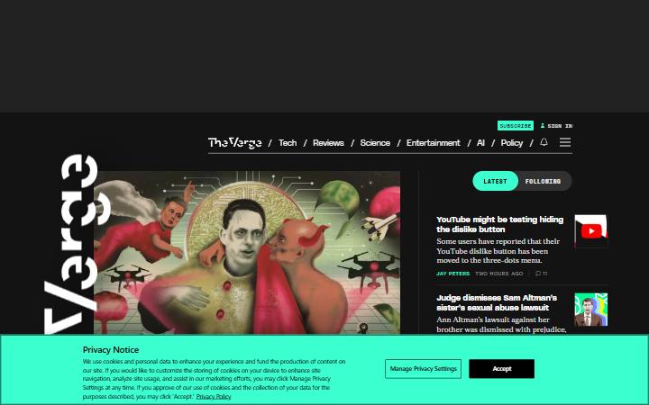 theverge.com homepage