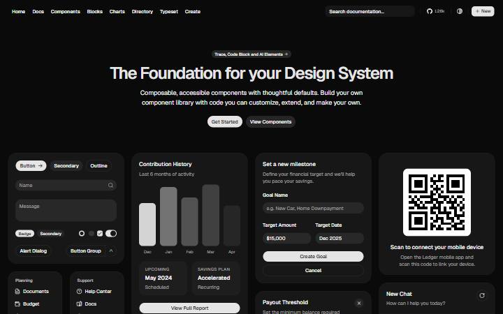 ui.shadcn.com homepage