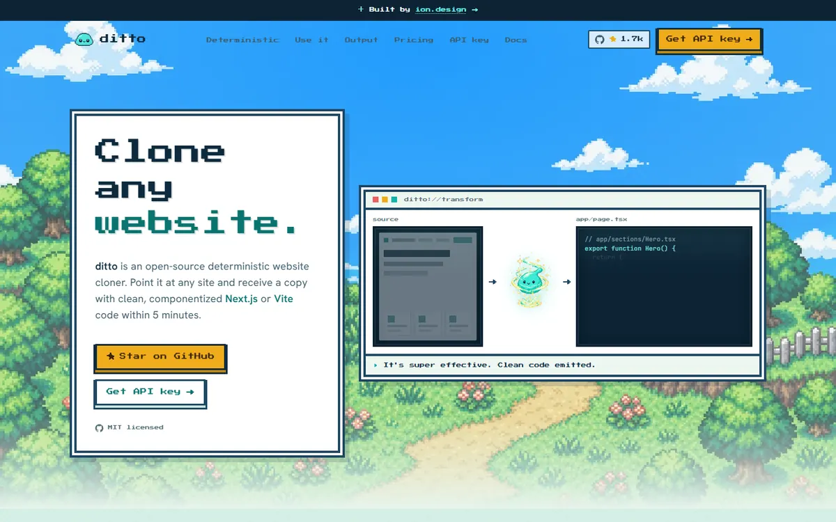 ditto: “Clone any website” open source cloner
