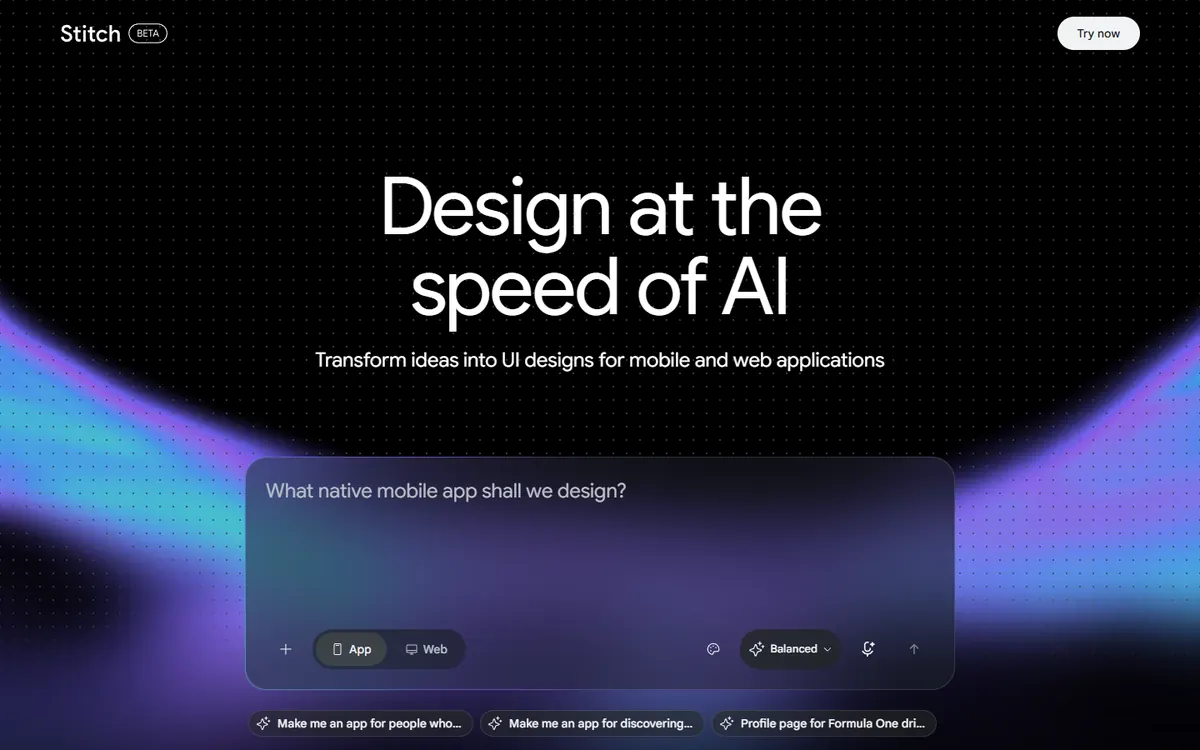 Google Stitch: “Design at the speed of AI”