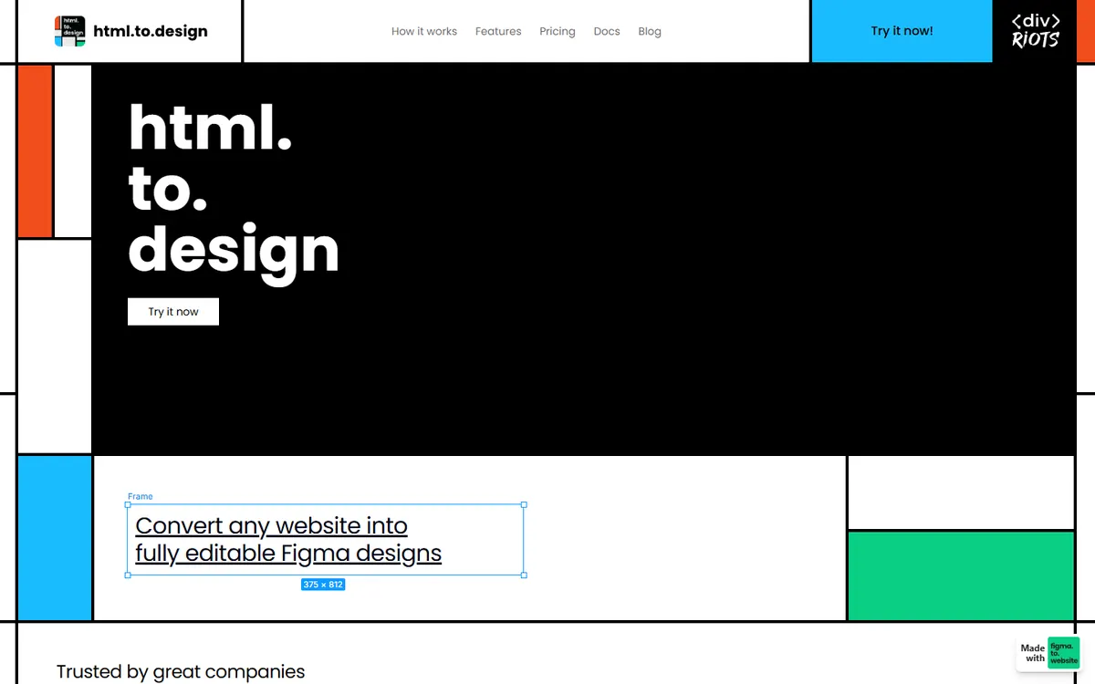 html.to.design: “Convert any website into fully editable Figma designs”