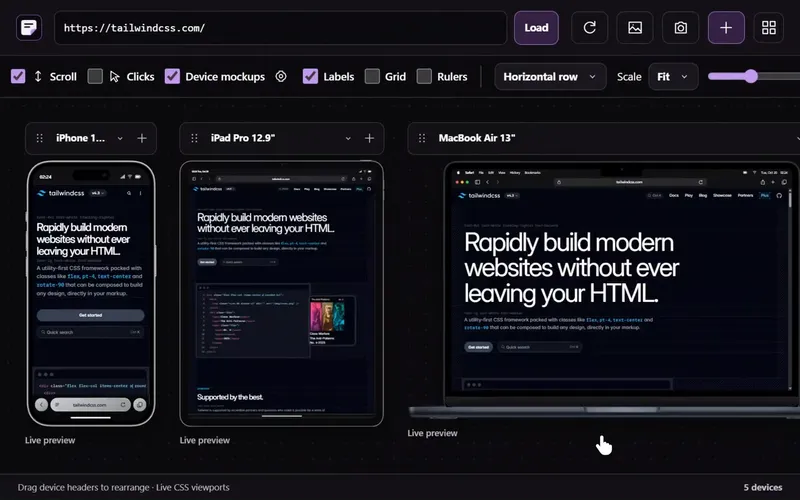 Responsive viewer in Sitepeel