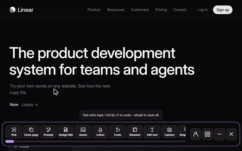 Edit text in Sitepeel
